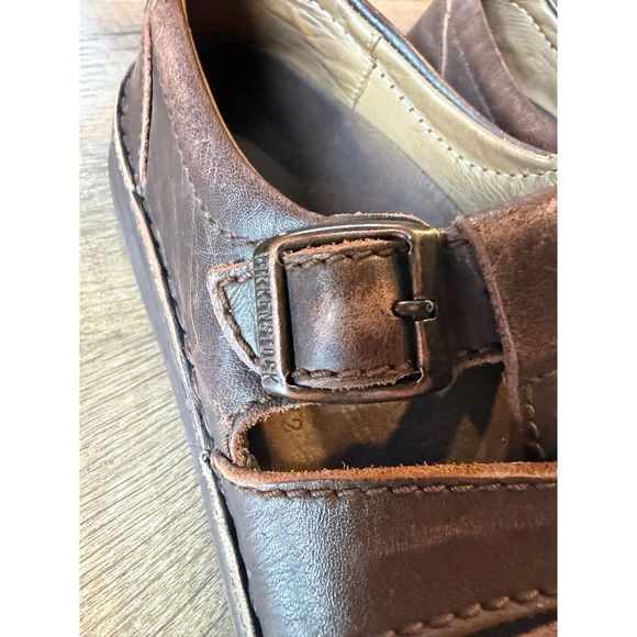 Vintage Birkenstock Memphis Fisherman Shoes Brown Leather EU 40 L9 M7 - Picture 3 of 10